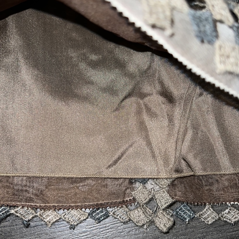 Marc Jacobs Diamond Crochet Overlay Pintuck Pencil Skirt Size 6 Taupe/Grey - Picture 9 of 13